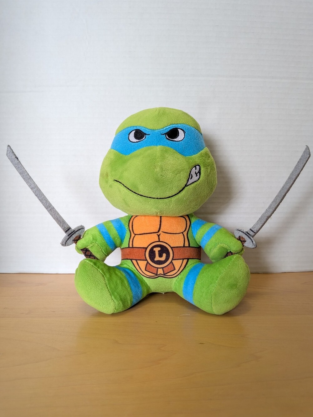 TMNT Teenage Mutant Ninja Turtles Leonardo Plush Toy Stuffie 8" Nickelodeon RARE